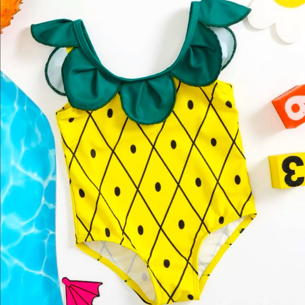 Baby Girl Pineapple One Piece Swimsuit 🍍 - Picture 7 of 7